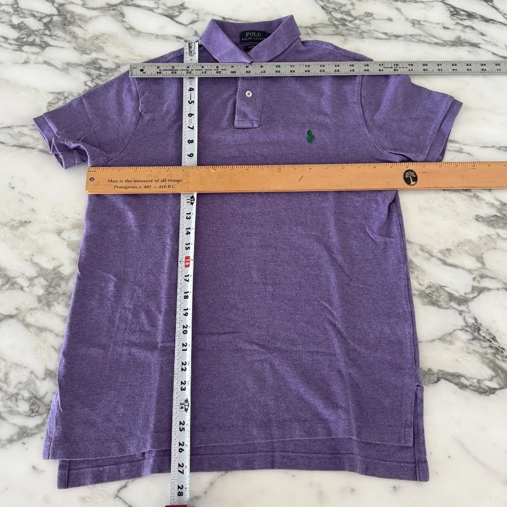 POLO Ralph Lauren Polo Shirt Mens Purple 100% ‎ Cotton, Med, custom fit